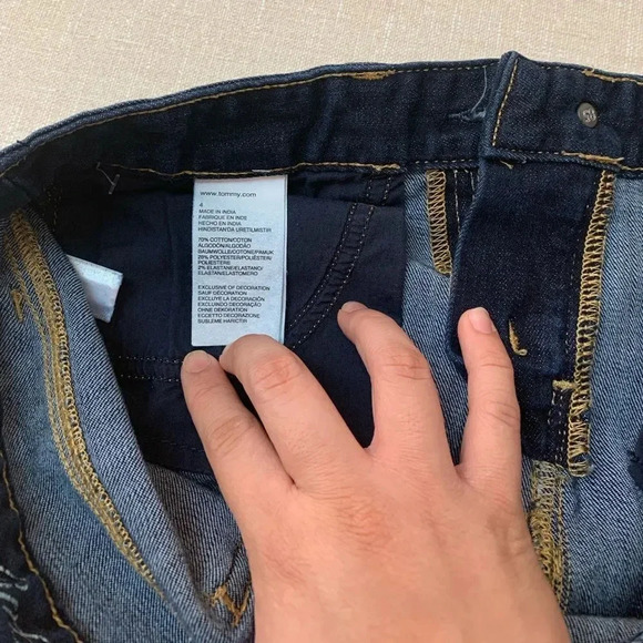 ❣️Tommy Hilfiger Mid rise dark blue skinny Jeans Sz4 - Picture 7 of 10